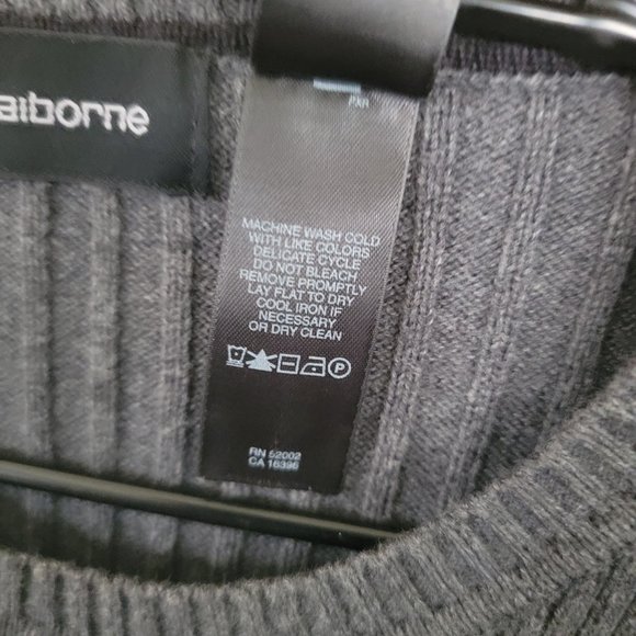 NWOT Men's Claiborne Grey Sweater Size XL - Picture 12 of 12